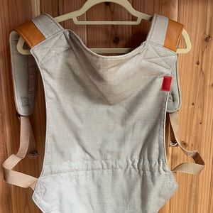 Sakura Bloom Maven Silk onbuhimo with leather in gull light grey